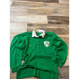 ONeills Ireland Rugby Shirt Mens XL Green Long Sleeve Shamrock Jersey Irish